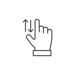 Hand touch icon isolated on white background. Swiping symbol modern, simple, vector, icon for website design, mobile app, ui. Vector Illustration