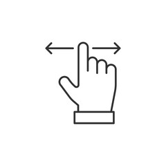 Hand touch icon isolated on white background. Slide symbol modern, simple, vector, icon for website design, mobile app, ui. Vector Illustration