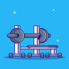 Bench press Vector Cartoon Illustrations