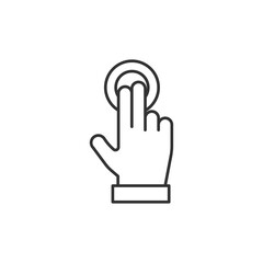 Hand touch icon isolated on white background. Gesture symbol modern, simple, vector, icon for website design, mobile app, ui. Vector Illustration