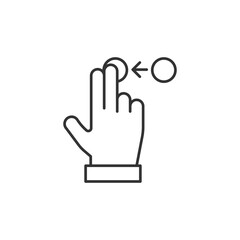 Hand touch icon isolated on white background. Slide symbol modern, simple, vector, icon for website design, mobile app, ui. Vector Illustration