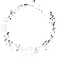 Obraz premium Halftone monochrome texture with dots. Circle, Zen. Minimalism, vector. Background for posters, websites, business cards, postcards, interior design.