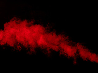Obraz premium Red smoke texture on black background