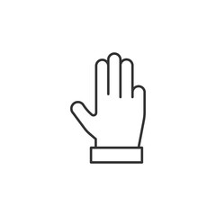 Hand icon isolated on white background. Gesture symbol modern, simple, vector, icon for website design, mobile app, ui. Vector Illustration