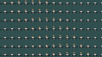 Toast is served! Futuristic concept design of toasters aligned like soldiers, loading and 