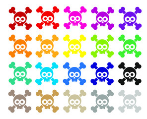 Cartoon Skulls with Bones