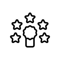 Certificate warranty, stamp premium quality business icon. Black linear icon with editable stroke on white background