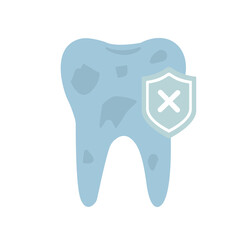 unhealthy tooth icon, on a white background, vector illustration