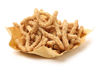 Asian dessert on white background