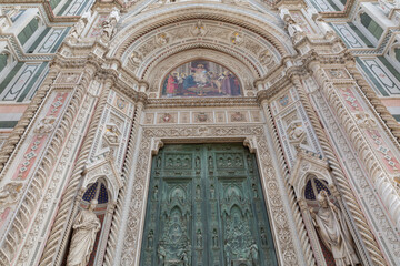 Santa Maria Cathedral Dome Main Gate Entrance , Iconic Landmark of Florence