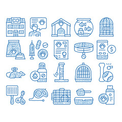 Pet Shop icon hand drawn illustration