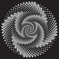 Dotted Halftone Vector Spiral Color Pattern or Texture