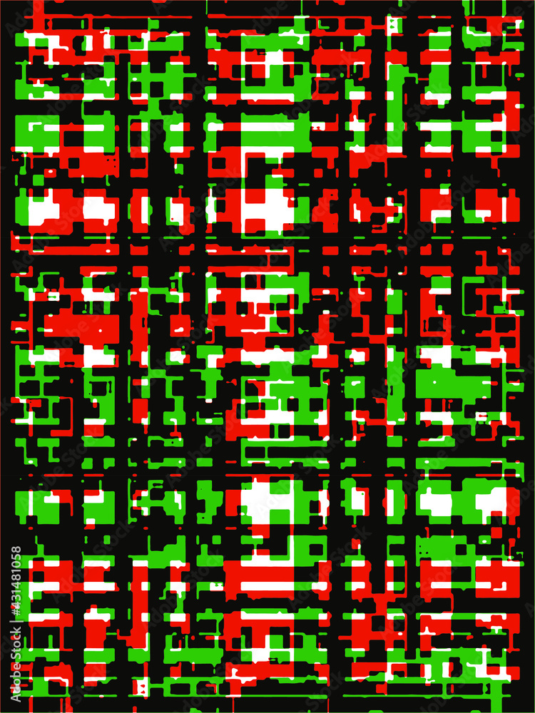 Aufkleber abstract grunge vector background. color handcrafted composition of overlapping irregular graphic el