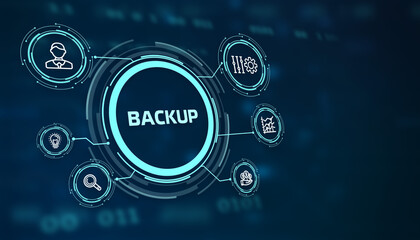 Business, Technology, Internet and network concept. Backup storage data internet technology.