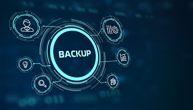 Business, Technology, Internet and network concept. Backup storage data internet technology.