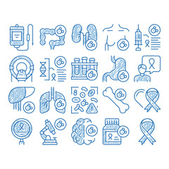 Cancer Human Disease icon hand drawn illustration
