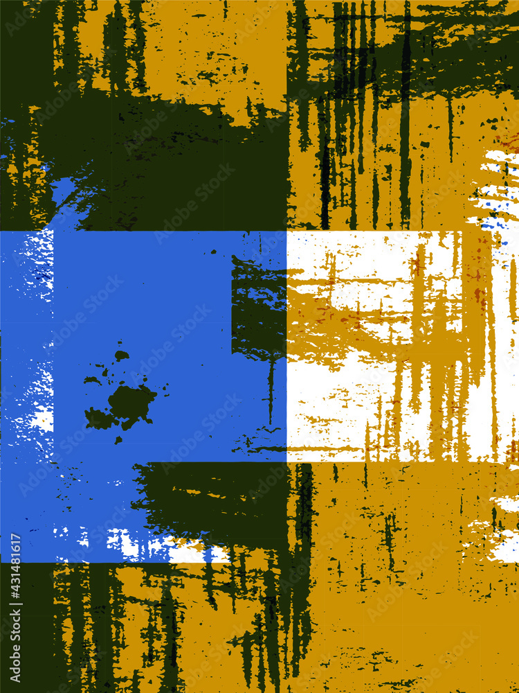 Aufkleber abstract grunge vector background. color handcrafted composition of overlapping irregular graphic el