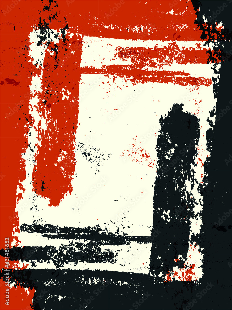 Aufkleber abstract grunge vector background. color handcrafted composition of overlapping irregular graphic el