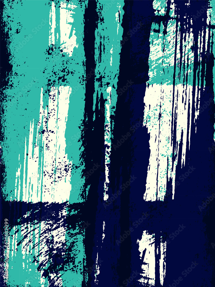 Poster abstract grunge vector background. color handcrafted composition of overlapping irregular graphic el