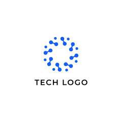 Technology logotype template. Tech icon