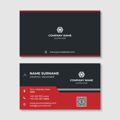 Modern simple clean professional business card template