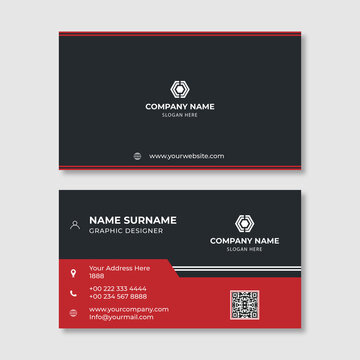 Modern simple clean professional business card template