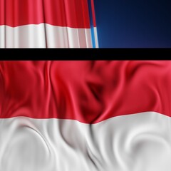 Abstract Indonesia Flag 3D Render (3D Artwork)