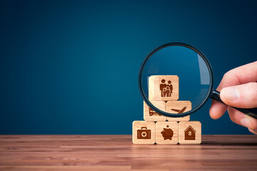 Take out family and life insurance concept