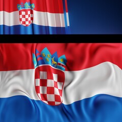 Abstract Croatia Flag 3D Render (3D Artwork)