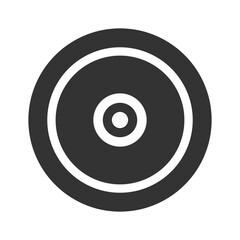 vector illustration of gym weight plate icon.