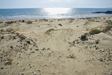 Cape Akrotiri on the southern coast of Cyprus is famous for its sand dunes