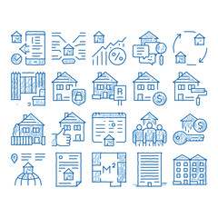 Apartment Building icon hand drawn illustration