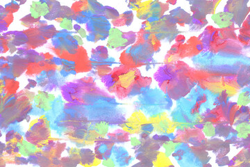 Obraz na płótnie Canvas colorful watercolor, hand paint rainbow texture, illustration, abstract art