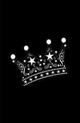 Crown vector black and white background 
