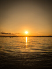 Naklejka premium sunset over the sea