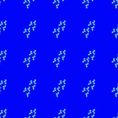 Vector seamless pattern with floral, repeating element. Pattern with a blue flower on a blue background. Use in textiles, clothing, wallpaper, design, baby backgrounds, wrapping paper.
