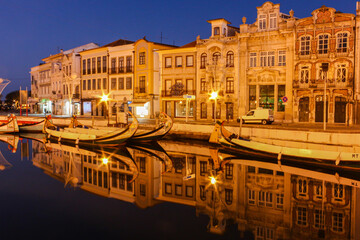 Largo do Rossio, partial view of the central region and touristic point of the city of Aveiro, Portugal.