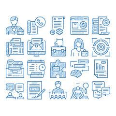 Administrator Business icon hand drawn illustration