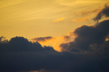 Clouds in the sky at sunset