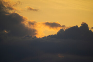 Clouds in the sky at sunset