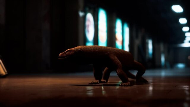 comodo dragon in underground metro station