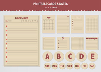 Set of vector cards and printable, tags,cards,templates,Notes, Stickers, Labels,Scrap booking,Congratulations, Invitations,Vector illustrations 