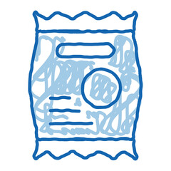 Package With Sport Nutrition doodle icon hand drawn illustration