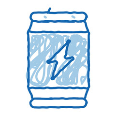 Sport Energy Drink Bottle doodle icon hand drawn illustration