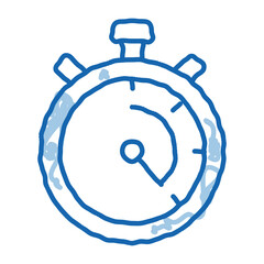 Laundry Service Stop Watch doodle icon hand drawn illustration