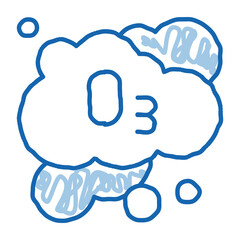 Laundry Service Ozon Foam doodle icon hand drawn illustration