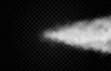 Vector cloud of smoke or fog. Fog or cloud on an isolated transparent background. Smoke, fog, cloud png.	