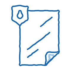 Waterproof Material File doodle icon hand drawn illustration