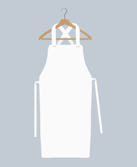 White kitchen apron. Chef uniform for cooking vector template