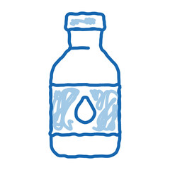 Healthy Water In Plastic Bottle doodle icon hand drawn illustration